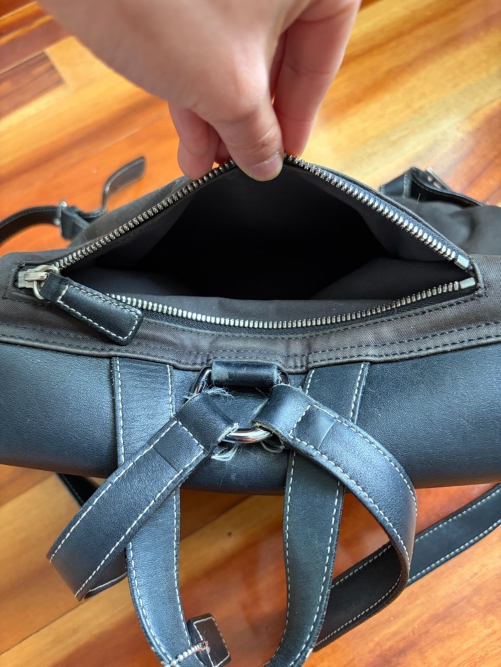 Vintage Coach Black Hamptons Canvas and Leather Backpack (Read Description) - Picture 15 of 16